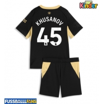 Manchester City Abdukodir Khusanov #45 Auswärts Trikotsatz Kinder 2026-27 Kurzarm (+ Kurze Hosen)